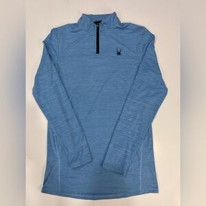 Spyder Active Light Blue Athletic Performance Quarter Zip